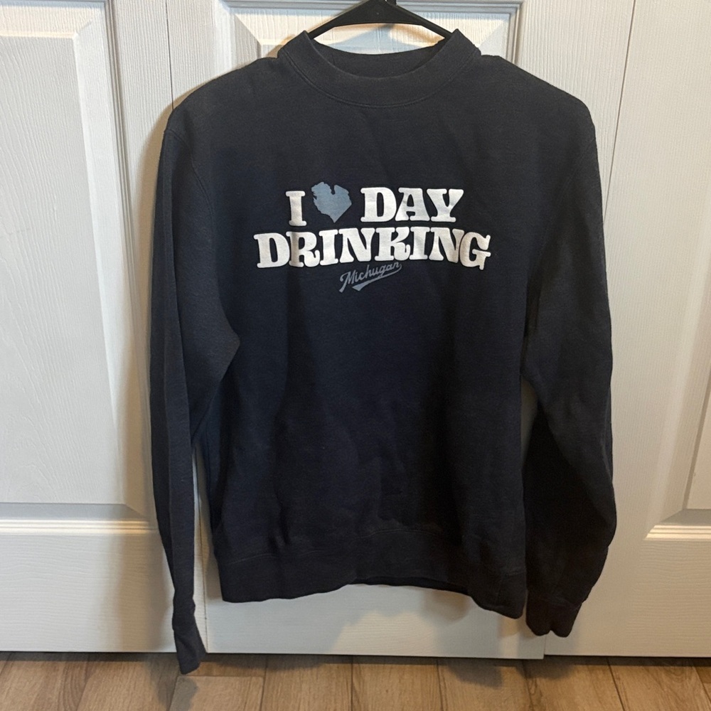 Navy Blue Graphic Men's Sweater
